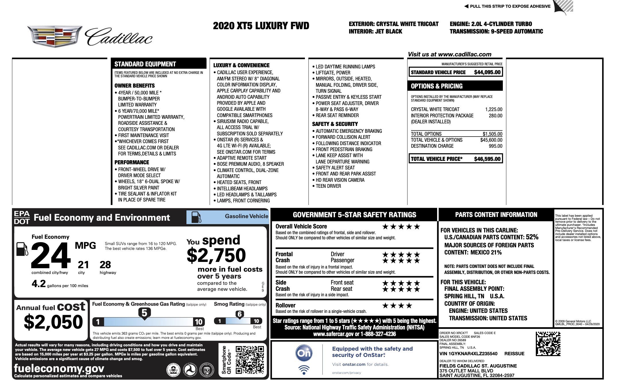 Used 2020 Cadillac XT5 Luxury image 4