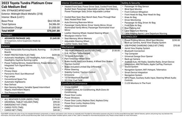 Used 2023 Toyota Tundra Platinum w/ Advanced Package AWD/4WD image 31