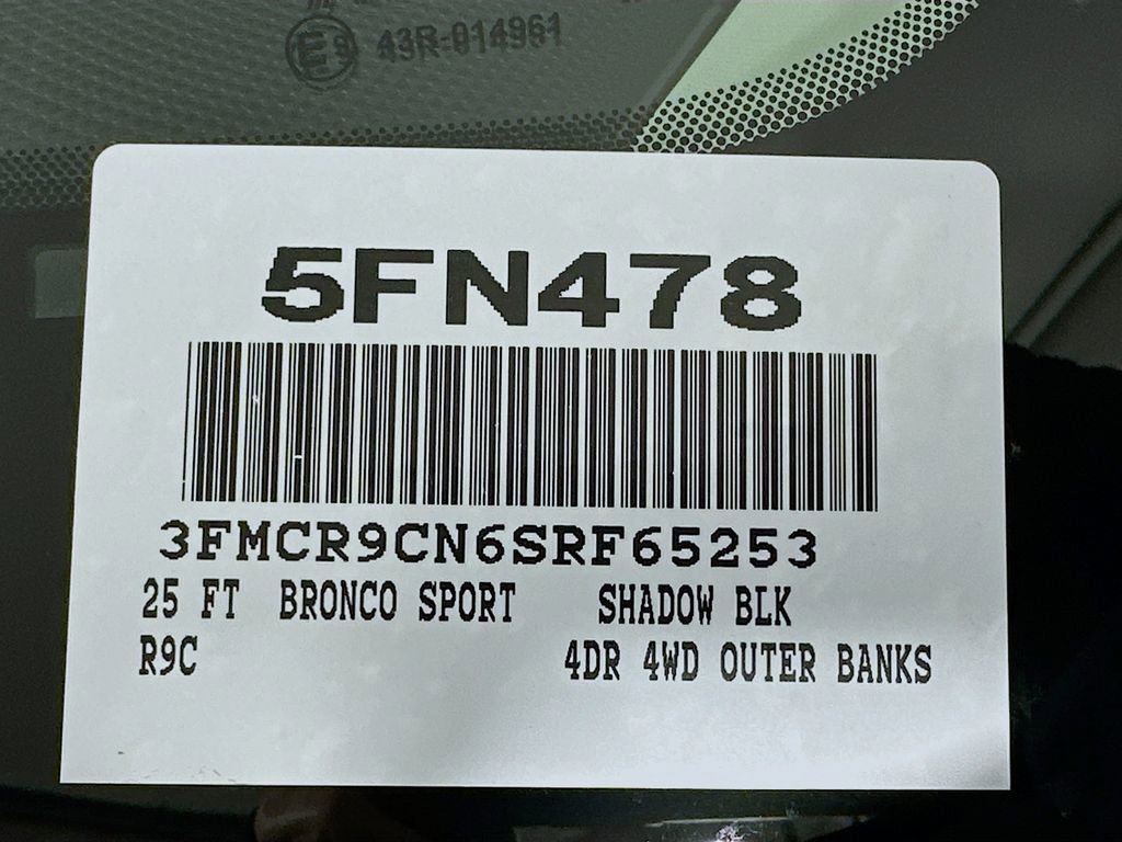 New 2025 Ford Bronco Sport Outer Banks w/ Sasquatch Outer Banks Package AWD/4WD image 23