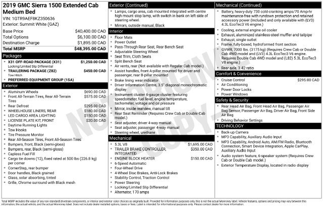 Certified 2019 GMC Sierra 1500 4x4 Double Cab w/ X31 Off-Road Package image 6