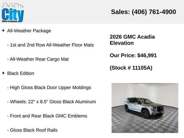 Used 2026 GMC Acadia Elevation w/ Black Edition AWD/4WD image 13