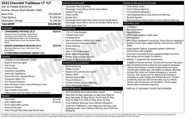 Used 2023 Chevrolet TrailBlazer LT w/ Convenience Package AWD/4WD image 24