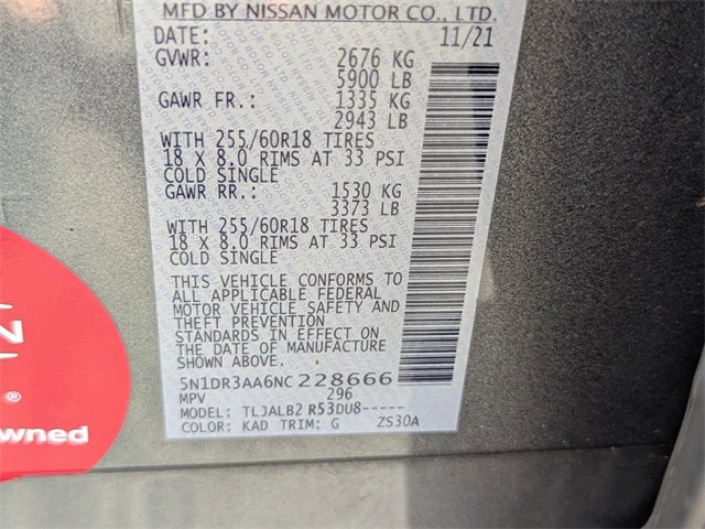 Certified 2022 Nissan Pathfinder S image 49