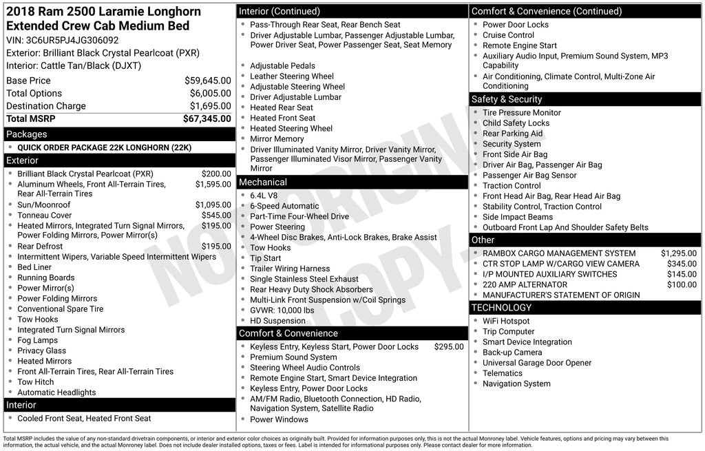 Certified 2018 RAM 2500 Longhorn AWD/4WD image 13