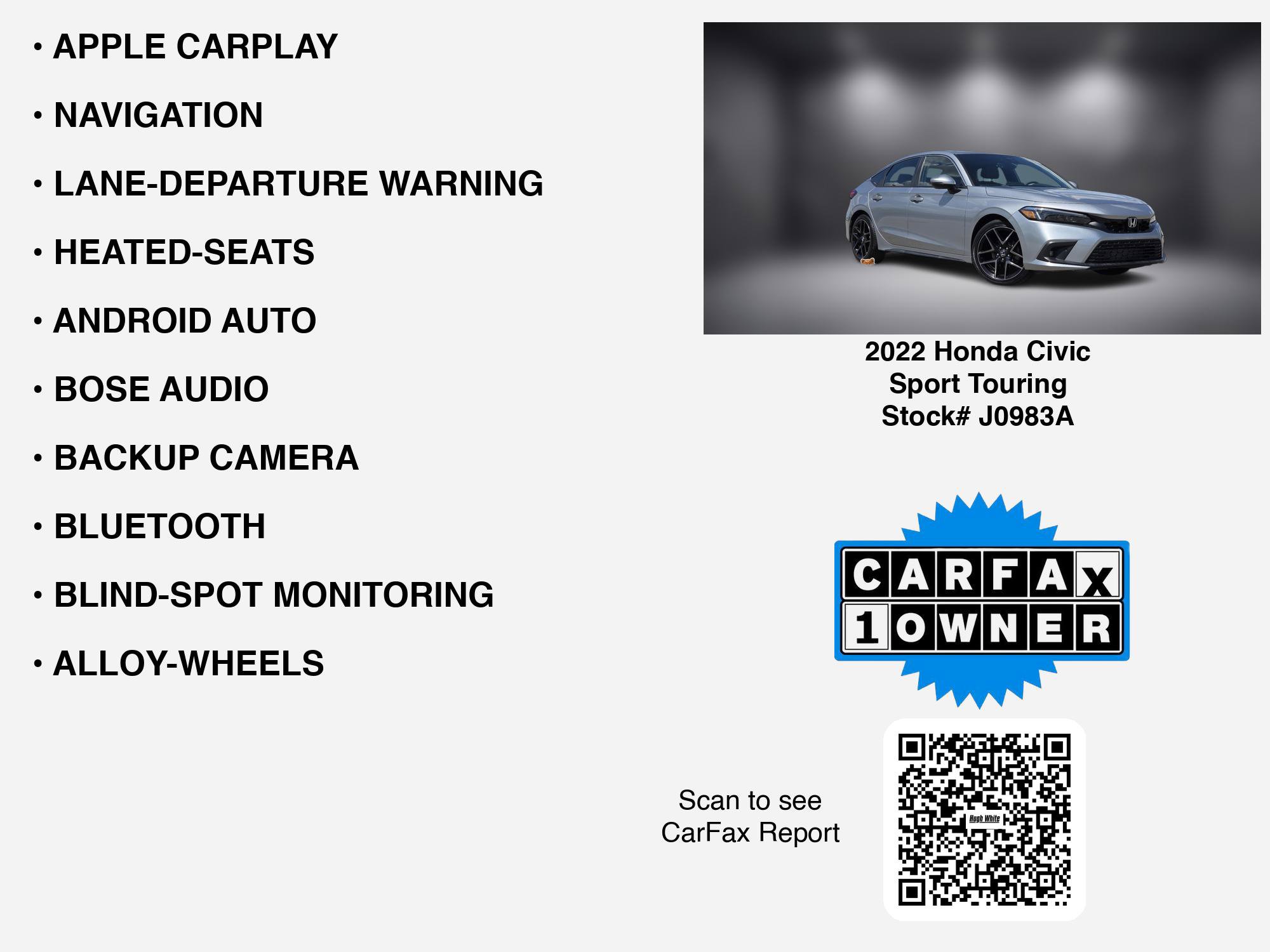 Used 2022 Honda Civic Sport Touring image 7