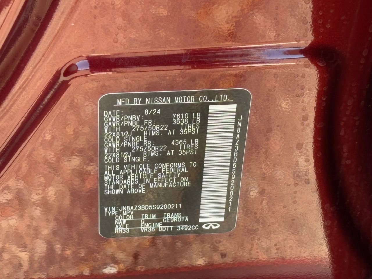 Certified 2025 INFINITI QX80 Luxe image 30