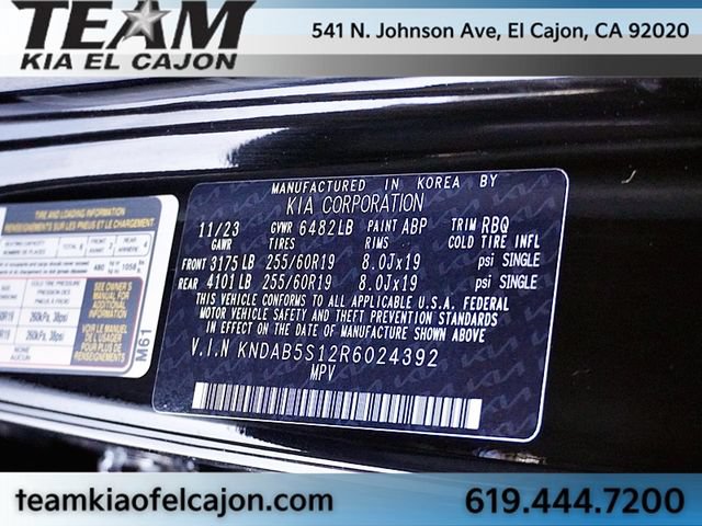 Certified 2024 Kia EV9 Light Long Range RWD image 35
