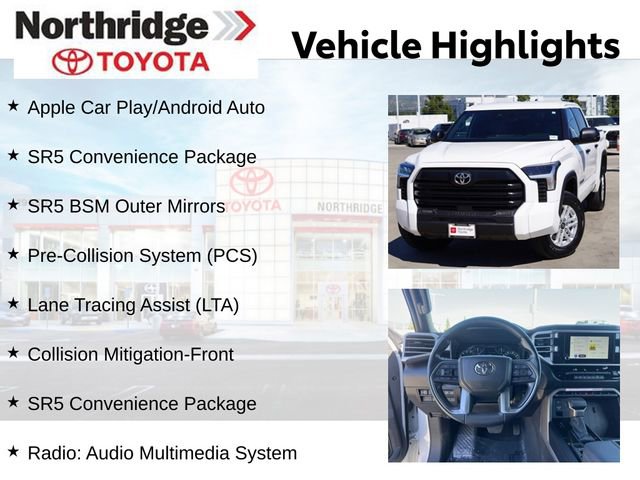 Certified 2025 Toyota Tundra SR5 w/ SR5 Convenience Package AWD/4WD image 2