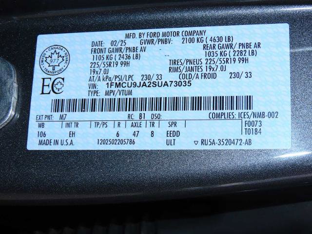 Certified 2025 Ford Escape Platinum image 27