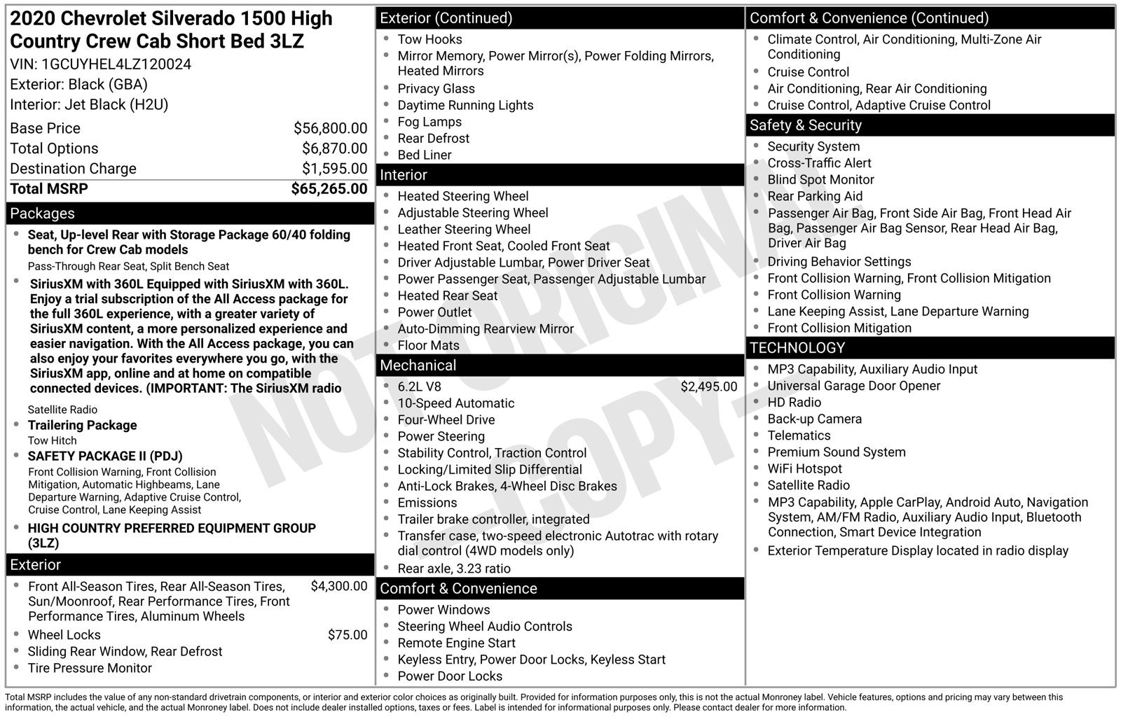 Used 2020 Chevrolet Silverado 1500 High Country AWD/4WD image 22