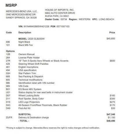 Used 2025 Mercedes-Benz GLB 250 image 4