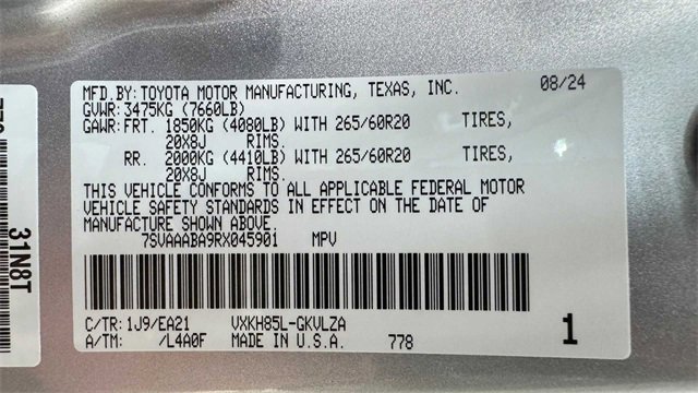 Used 2024 Toyota Sequoia Limited image 41