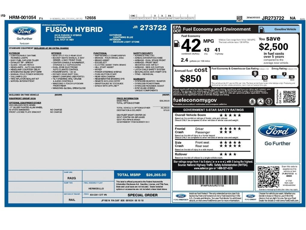 Used 2018 Ford Fusion S FWD image 8