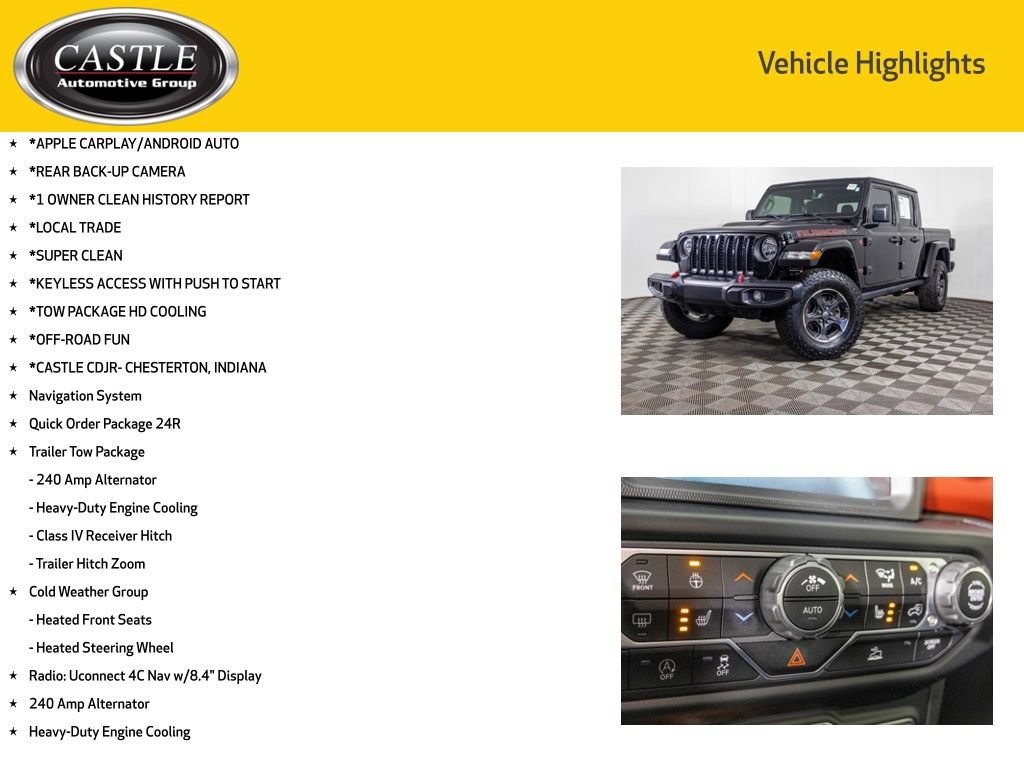 Used 2022 Jeep Gladiator Rubicon w/ Cold Weather Group AWD/4WD image 3