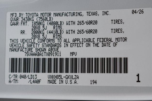 New 2026 Toyota Sequoia Limited AWD/4WD image 18