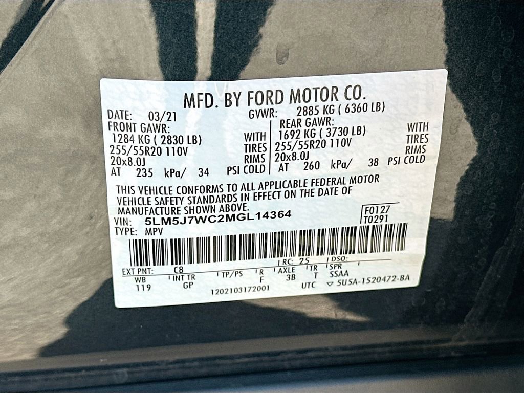 Used 2021 Lincoln Aviator Reserve w/ Elements Package Plus image 36