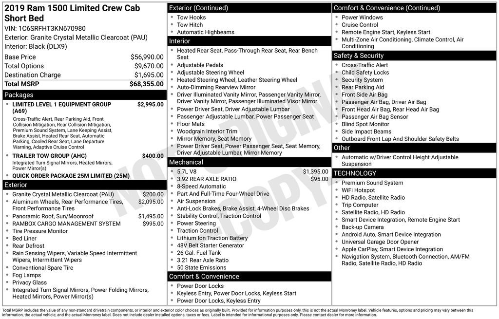 Used 2019 RAM 1500 Limited AWD/4WD image 46