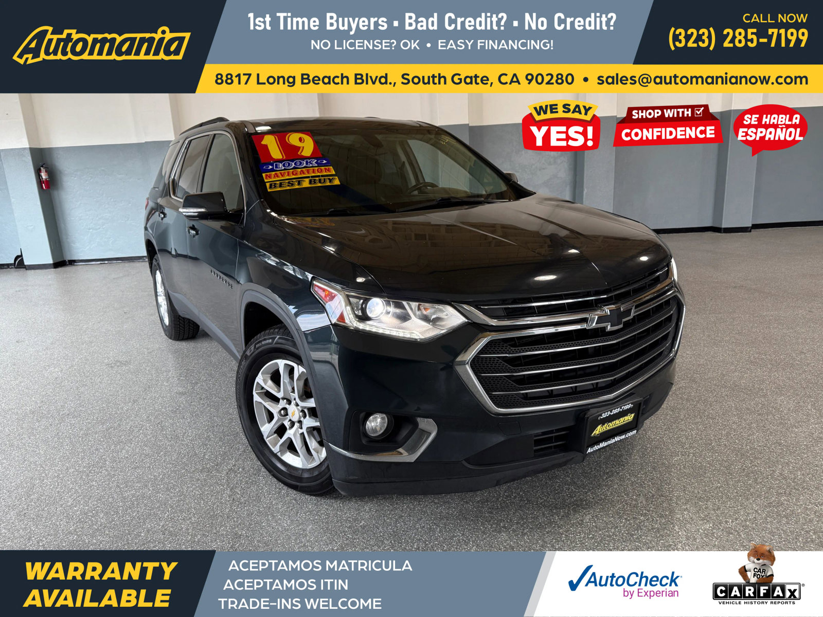 Used 2019 Chevrolet Traverse LT