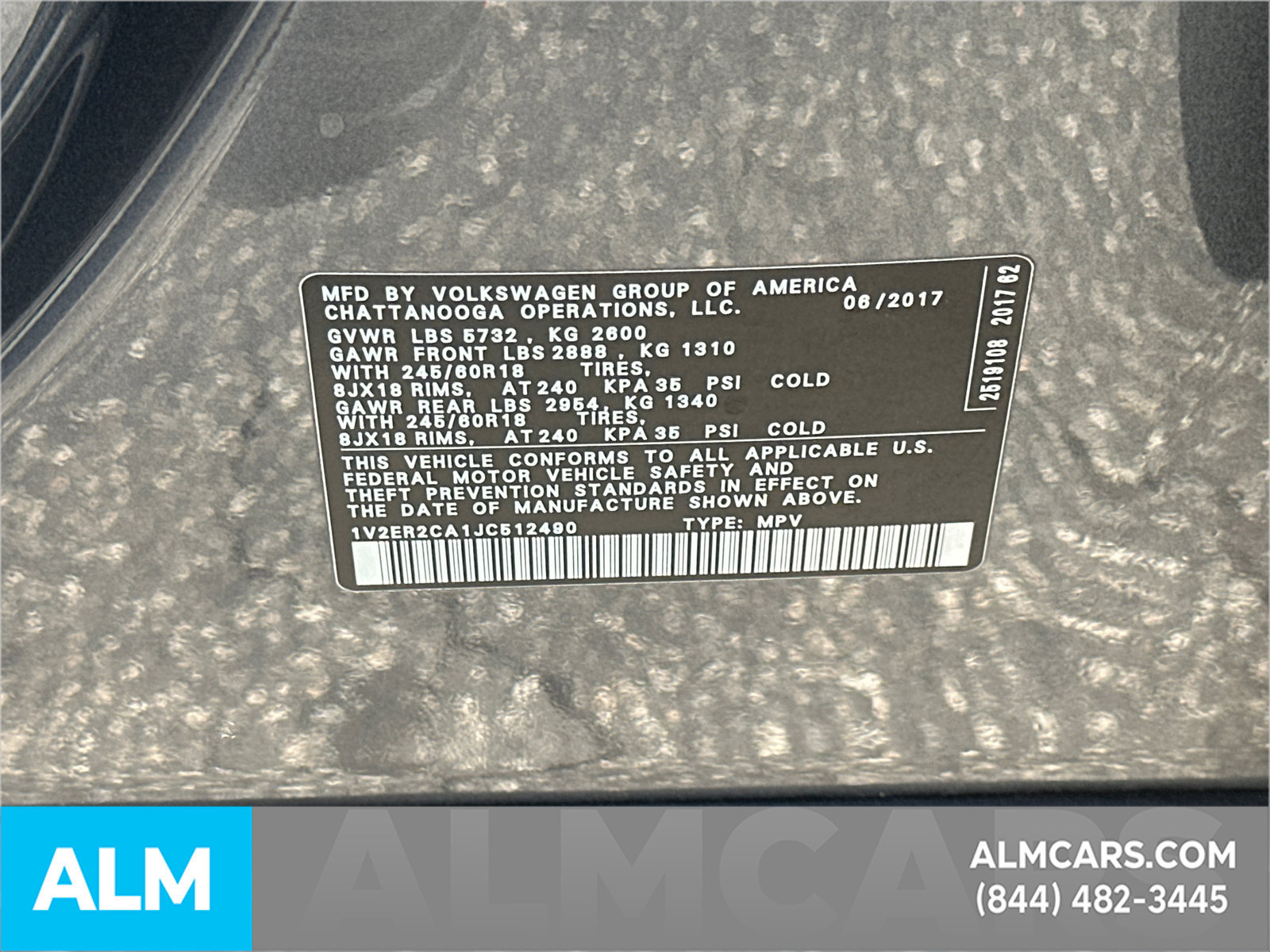 Used 2018 Volkswagen Atlas SEL FWD image 38