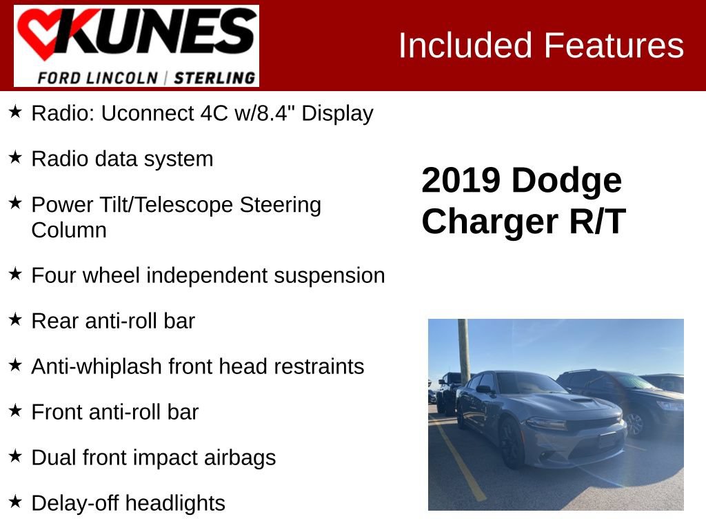Used 2019 Dodge Charger R/T w/ Plus Group RWD image 3