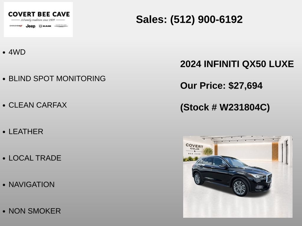 Used 2024 INFINITI QX50 Luxe AWD/4WD image 7