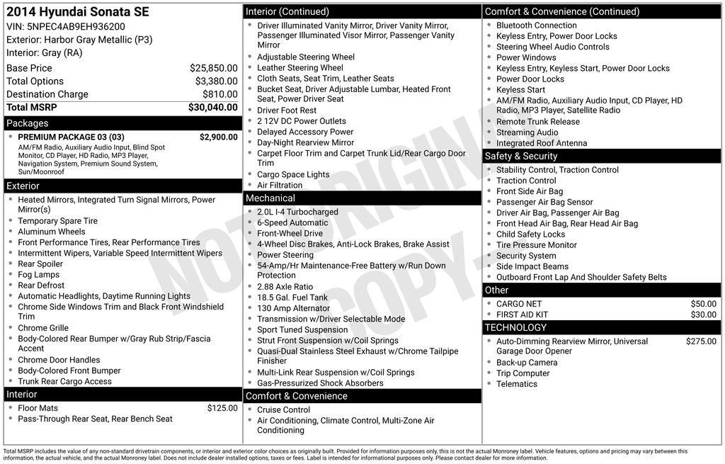 Used 2014 Hyundai Sonata SE w/ Premium Package 03 image 40