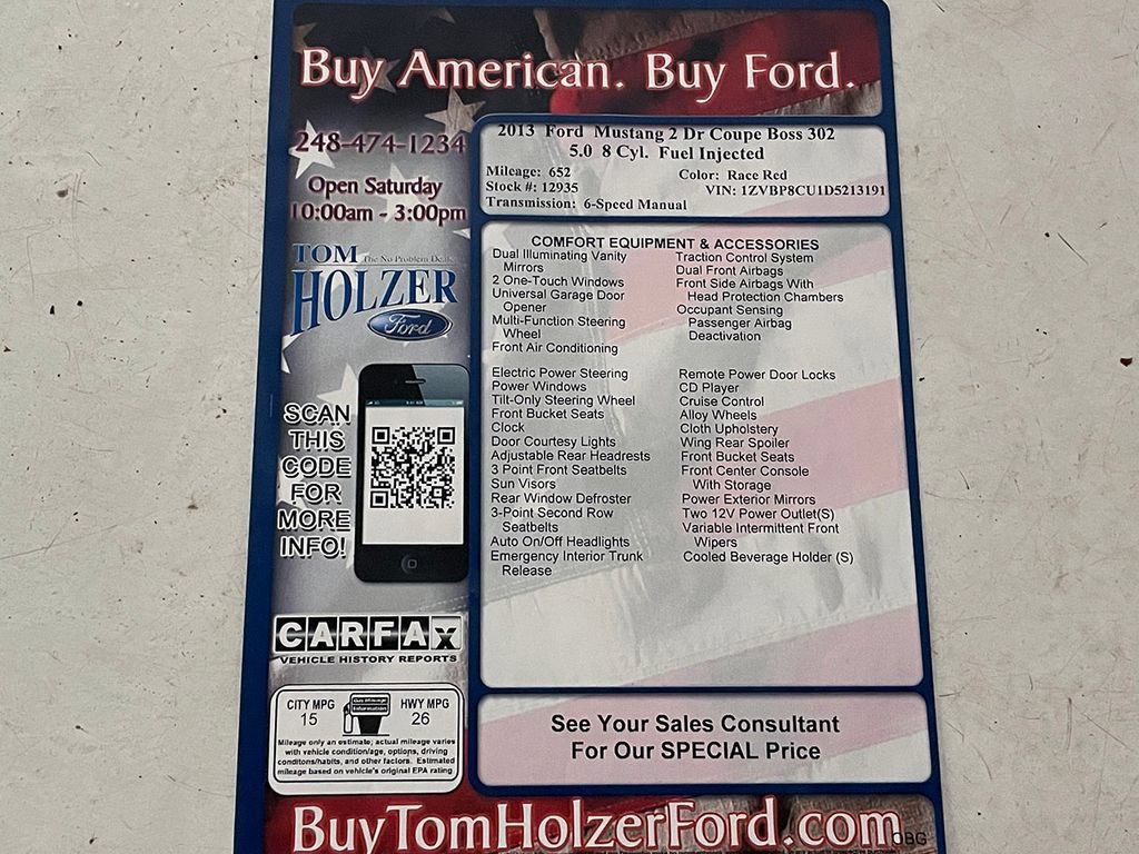 Used 2013 Ford Mustang Boss 302 w/ Boss 302 Accessory Pkg RWD image 41