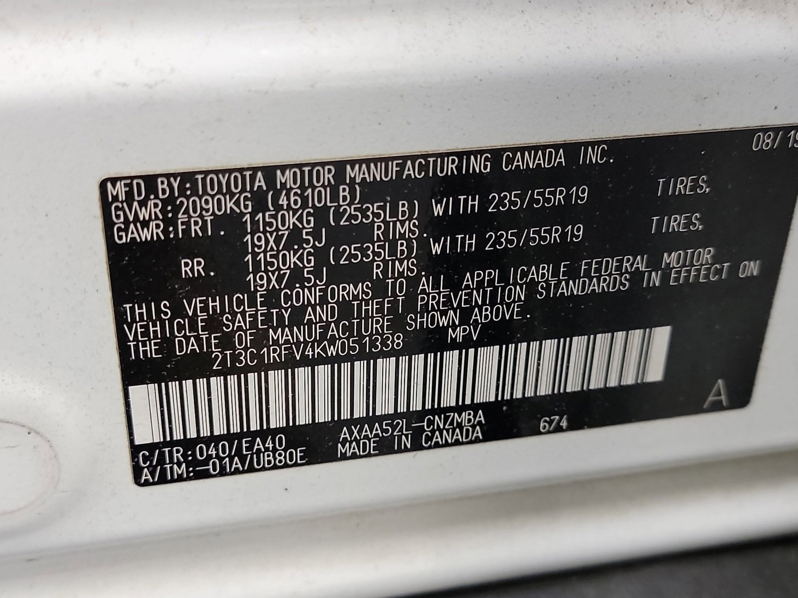 Used 2019 Toyota RAV4 XLE Premium w/ Cold Weather Package FWD image 33