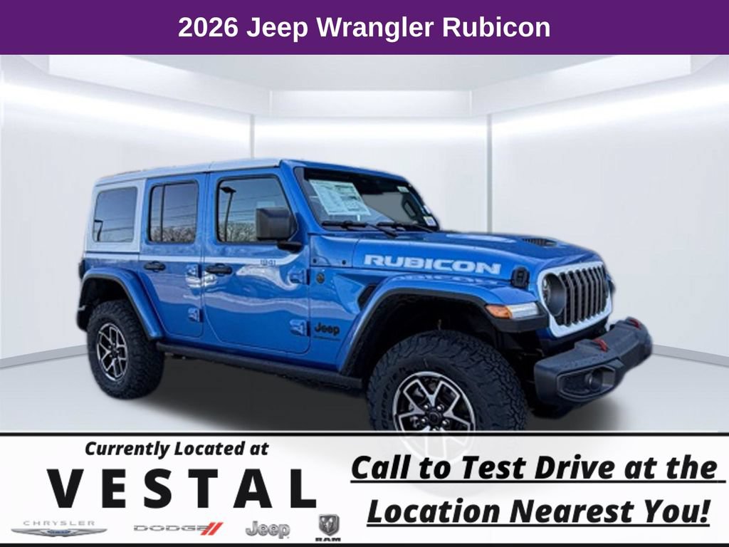 New 2026 Jeep Wrangler Unlimited Rubicon w/ Whitecap Package