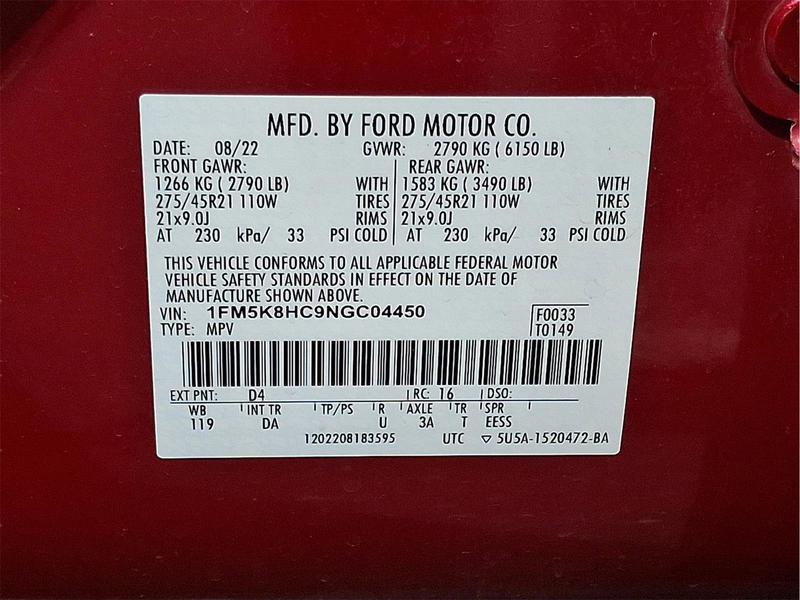 Used 2022 Ford Explorer Platinum w/ Equipment Group 601A image 18