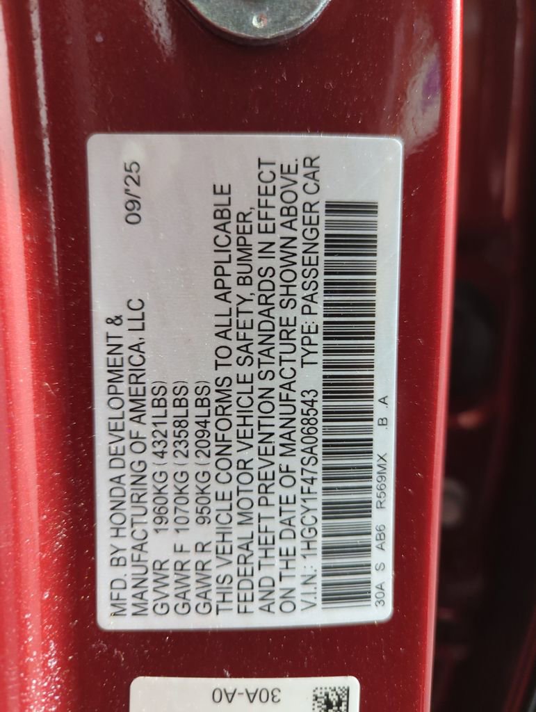 Certified 2025 Honda Accord SE image 25