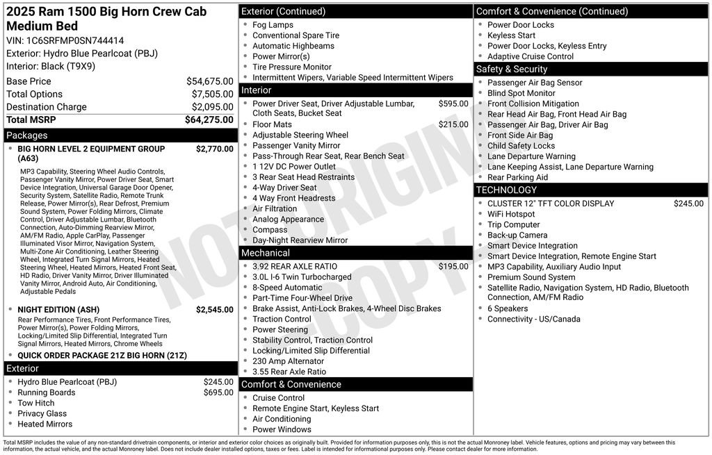 Used 2025 RAM 1500 Big Horn AWD/4WD image 5