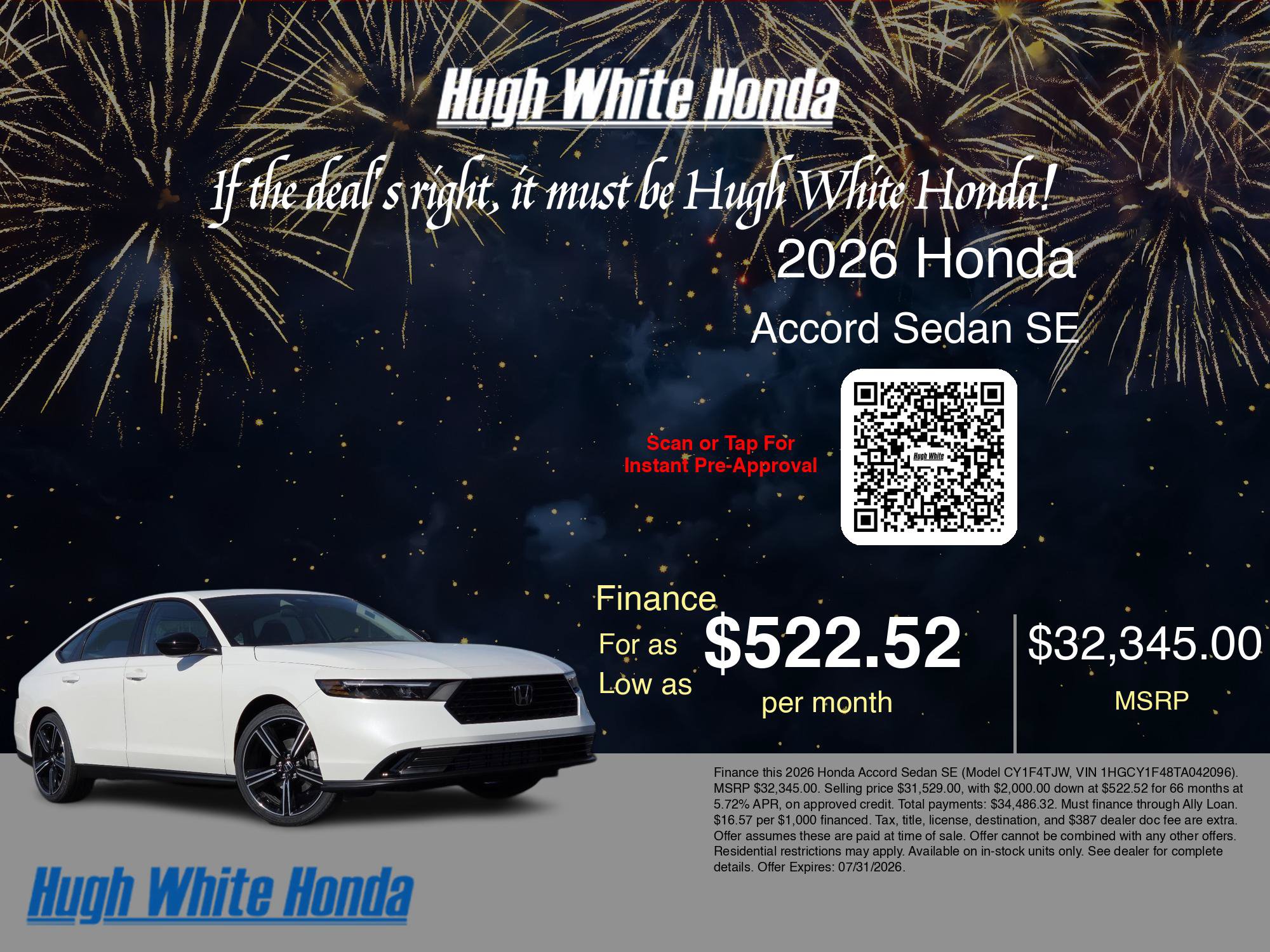 New 2026 Honda Accord SE image 6