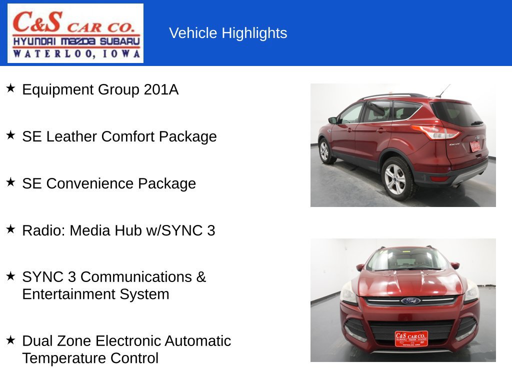 Used 2016 Ford Escape SE w/ SE Leather Comfort Package AWD/4WD image 7