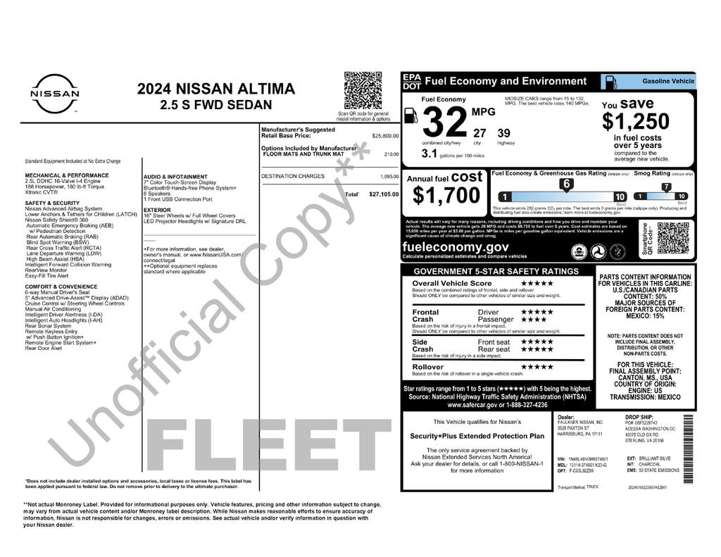 Used 2024 Nissan Altima 2.5 S FWD image 16