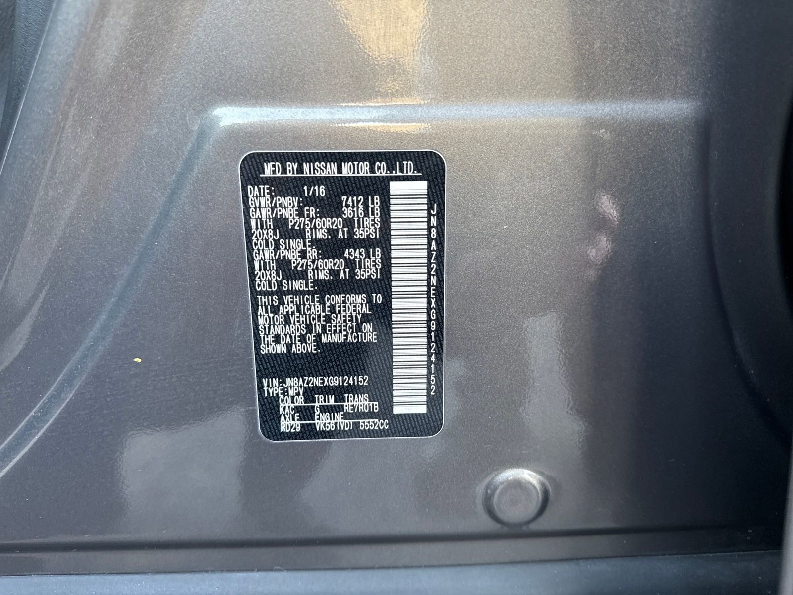 Used 2016 INFINITI QX80 4WD w/ Driver's Assistance Package image 30