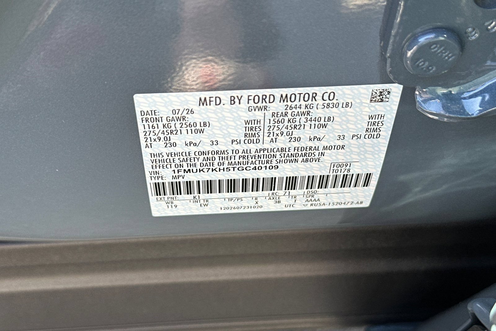New 2026 Ford Explorer ST-Line w/ ST-Line Street Pack RWD image 30