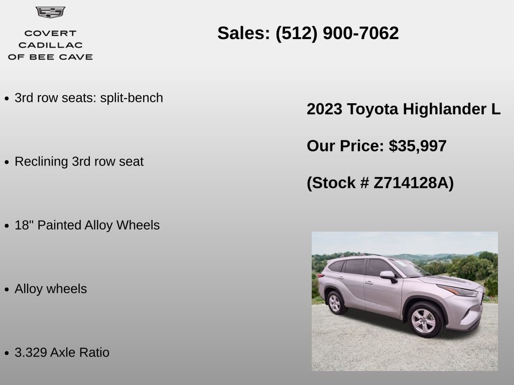 Used 2023 Toyota Highlander L FWD image 12