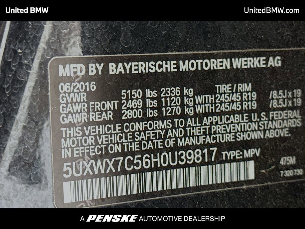 Used 2017 BMW X3 xDrive35i AWD/4WD image 15