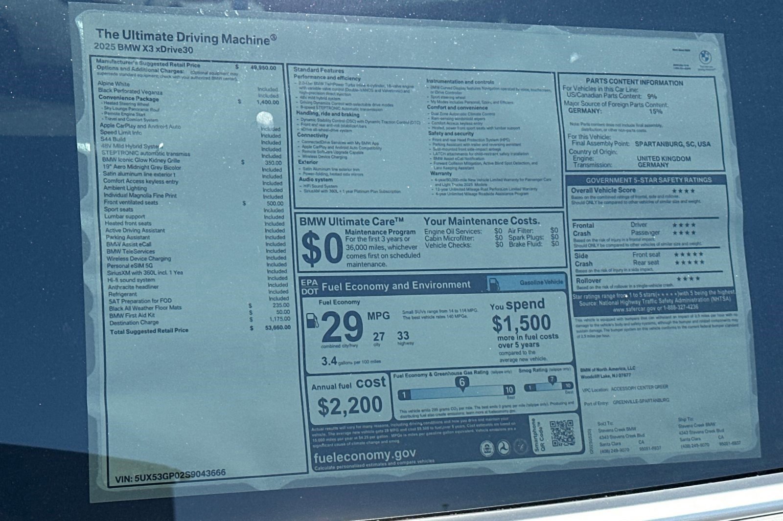 Used 2025 BMW X3 xDrive30i w/ Convenience Package image 29