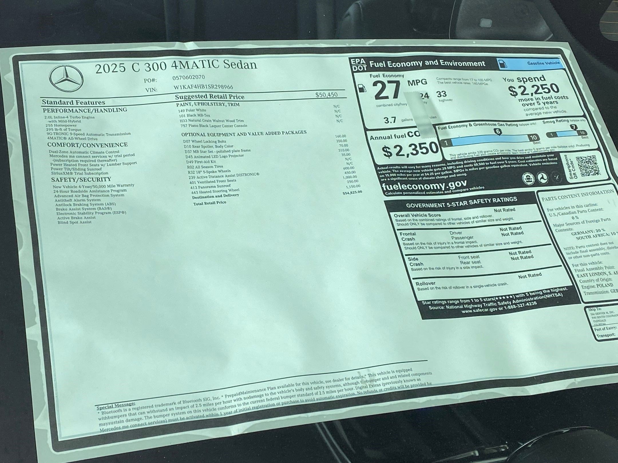 Used 2025 Mercedes-Benz C 300 4MATIC Sedan image 32