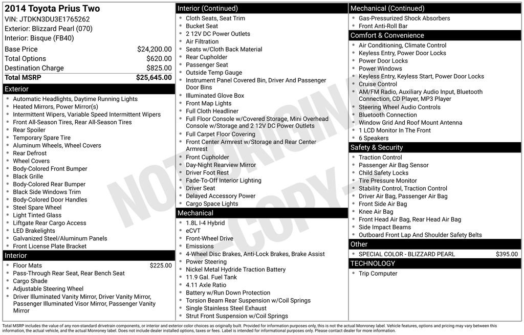 Used 2014 Toyota Prius Two image 4