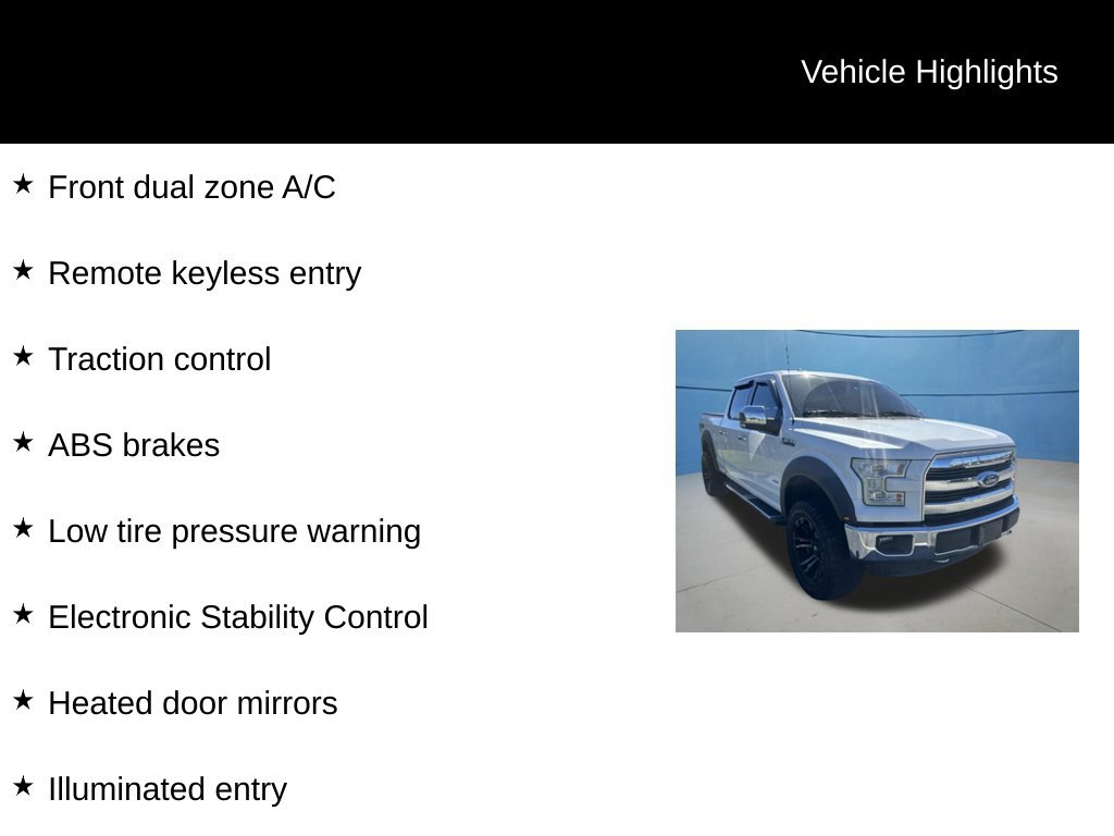 Used 2015 Ford F150 Lariat w/ Equipment Group 502A Luxury AWD/4WD image 53