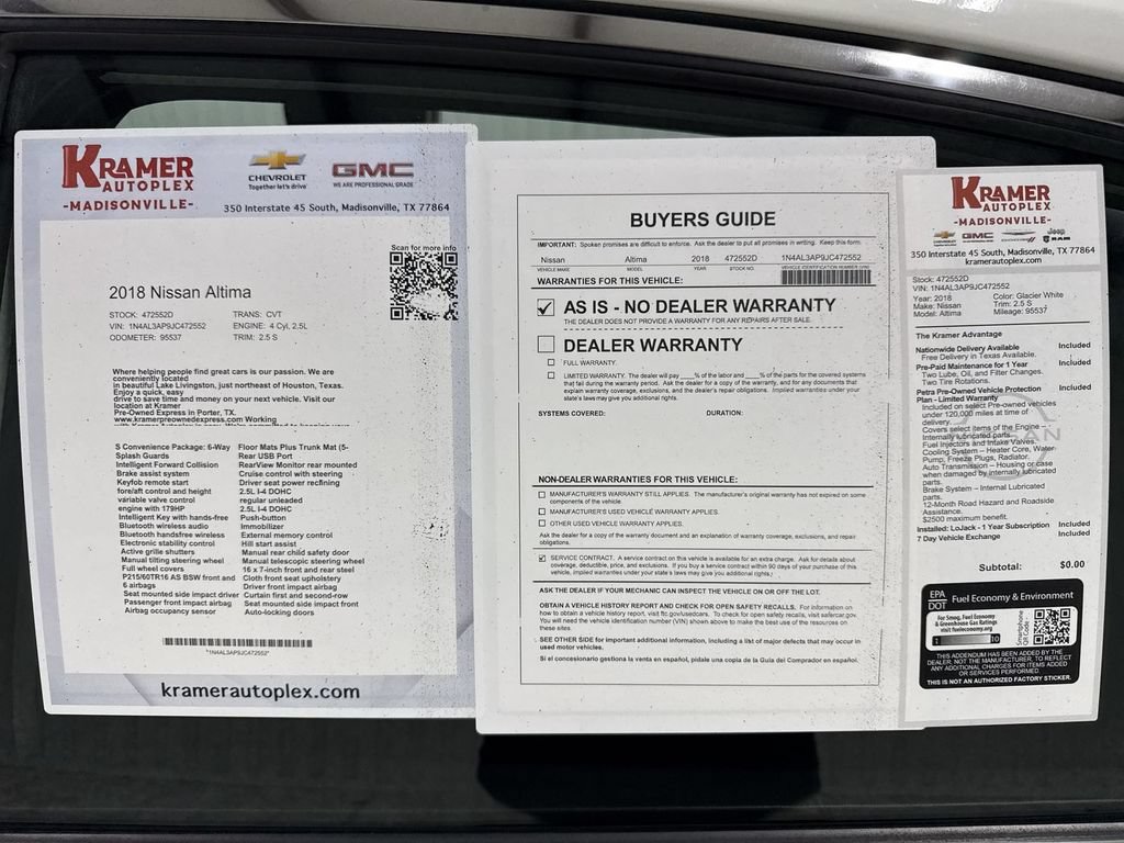 Used 2018 Nissan Altima 2.5 S w/ S Convenience Package FWD image 35