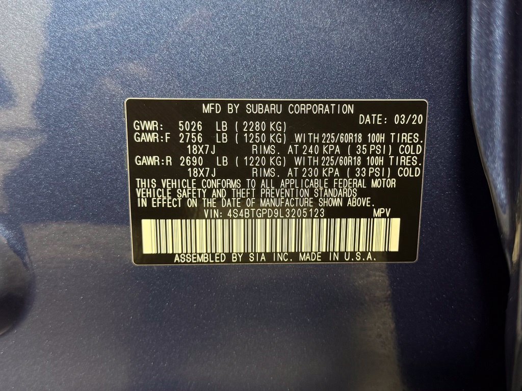 Used 2020 Subaru Outback Touring XT AWD/4WD image 32