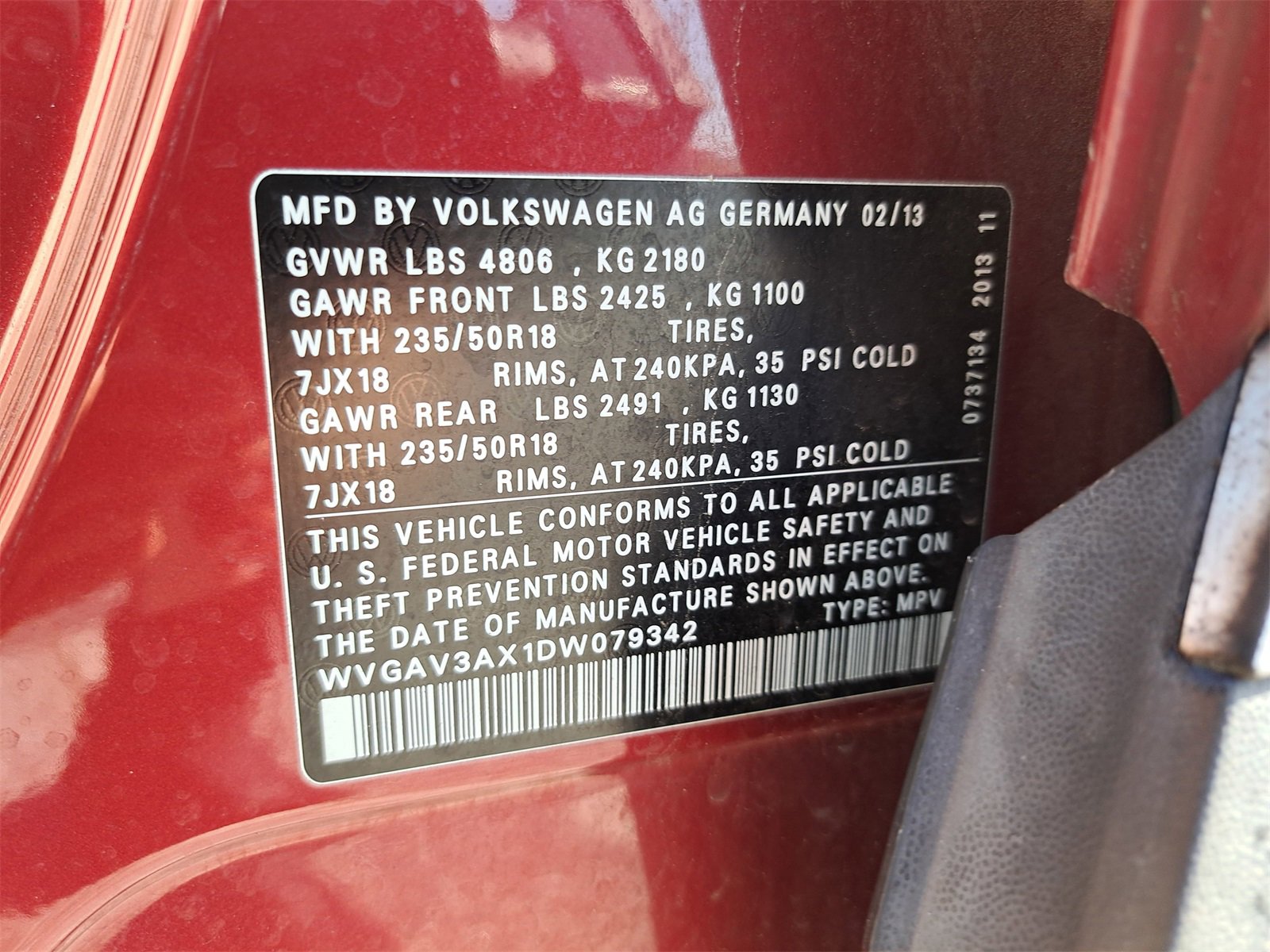 Used 2013 Volkswagen Tiguan SE image 10