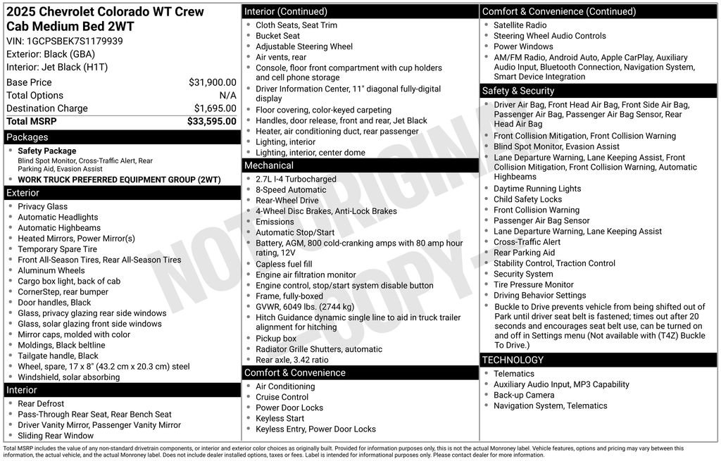Used 2025 Chevrolet Colorado W/T RWD image 6