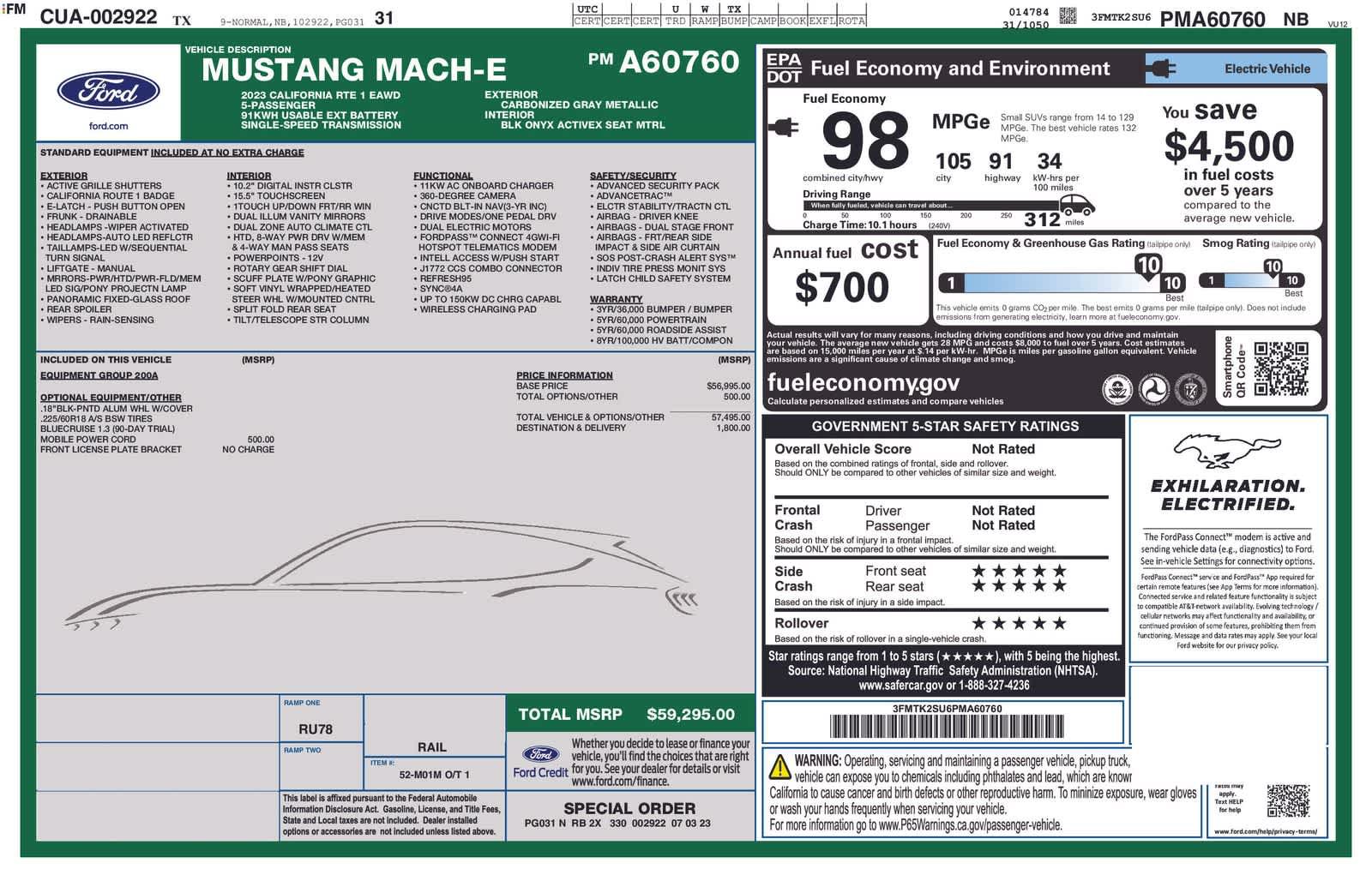 Used 2023 Ford Mustang Mach-E California Route 1 AWD/4WD image 34
