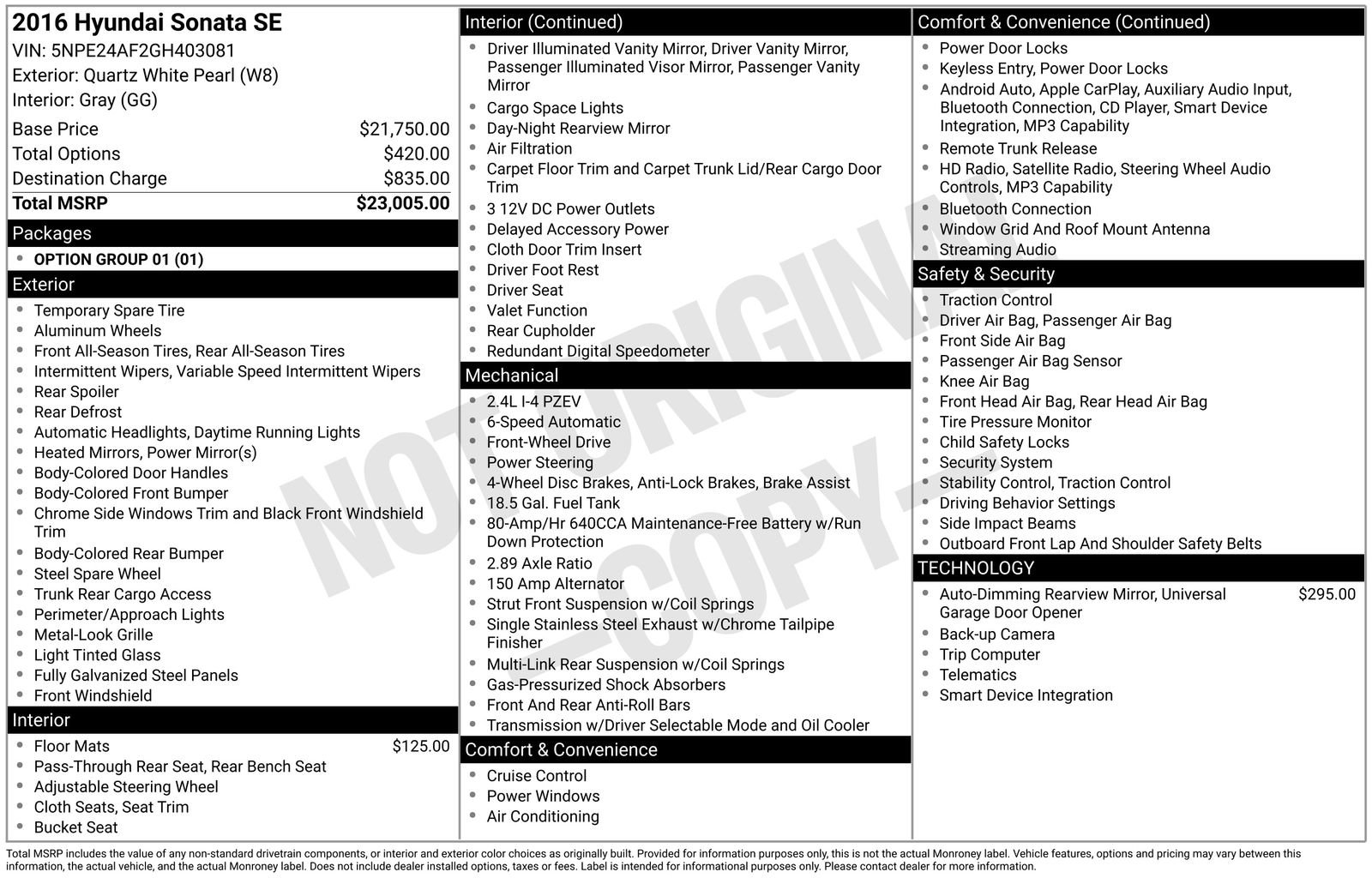 Used 2016 Hyundai Sonata SE image 10