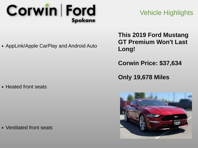 Used 2019 Ford Mustang GT Premium w/ Equipment Group 401A RWD image 12